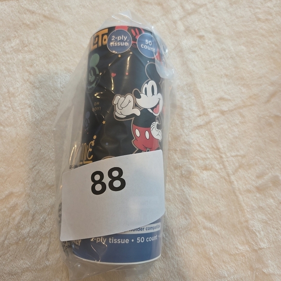 🌴3/$15🌴 Disney Mickey Mouse Tissue 2ply Ultra Soft 50 ct Cup Holder Canister - Picture 7 of 7